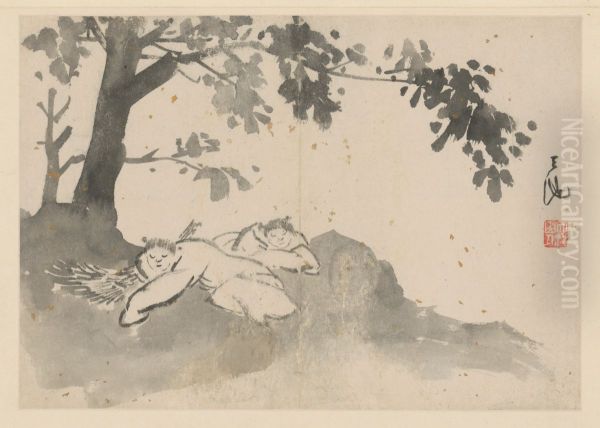 <<xu wei ren wu hua hui ce>> Oil Painting by Xu Wei