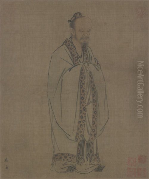 <<ma yuan kong zi xiang tu ye>> Oil Painting by Ma Yuan