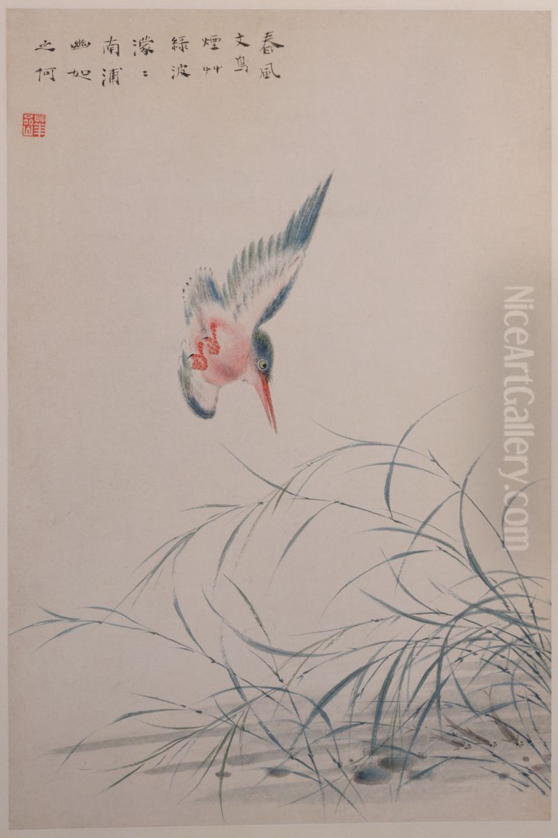 <<hua nie hua niao ce>> Oil Painting by Hua Yan