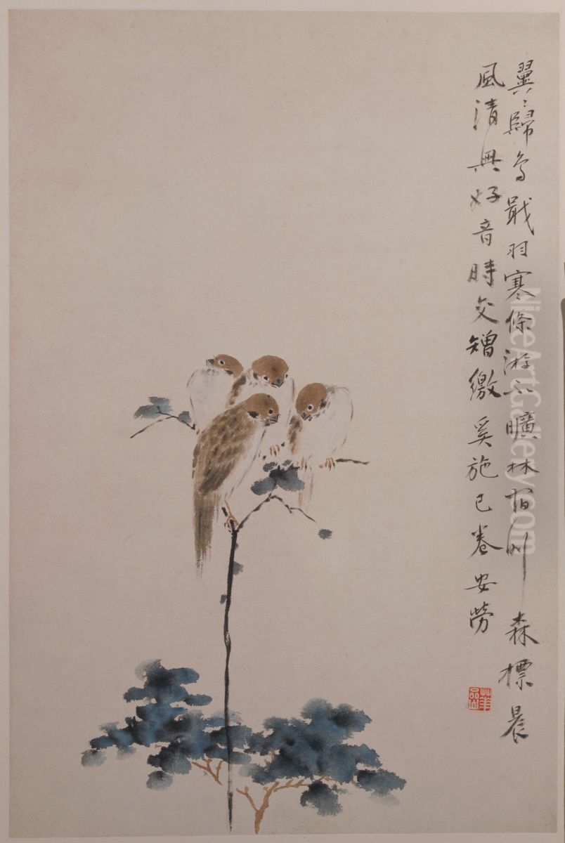 <<hua nie hua niao ce>> Oil Painting by Hua Yan