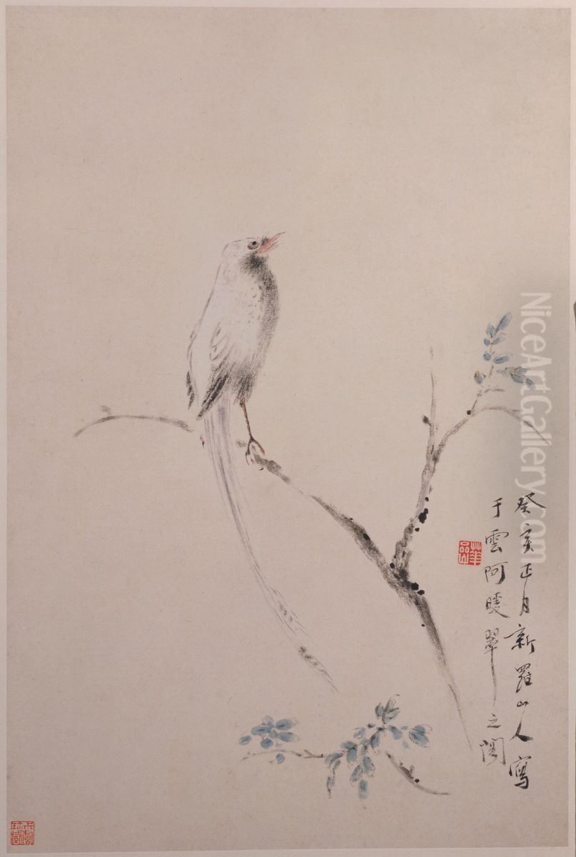 <<hua nie hua niao ce>> Oil Painting by Hua Yan