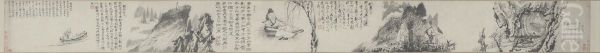 <<shi tao shan shui ren wu tu juan>> Oil Painting by Shitao Daoji