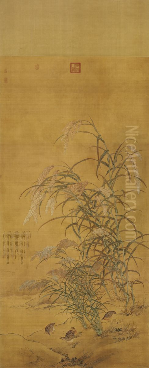 <<jiang ting xi rui gu tu zhou>> Oil Painting by Jiang Tingxi