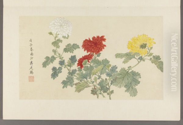 <<jiang ting xi hua hui ce ye>> Oil Painting by Jiang Tingxi
