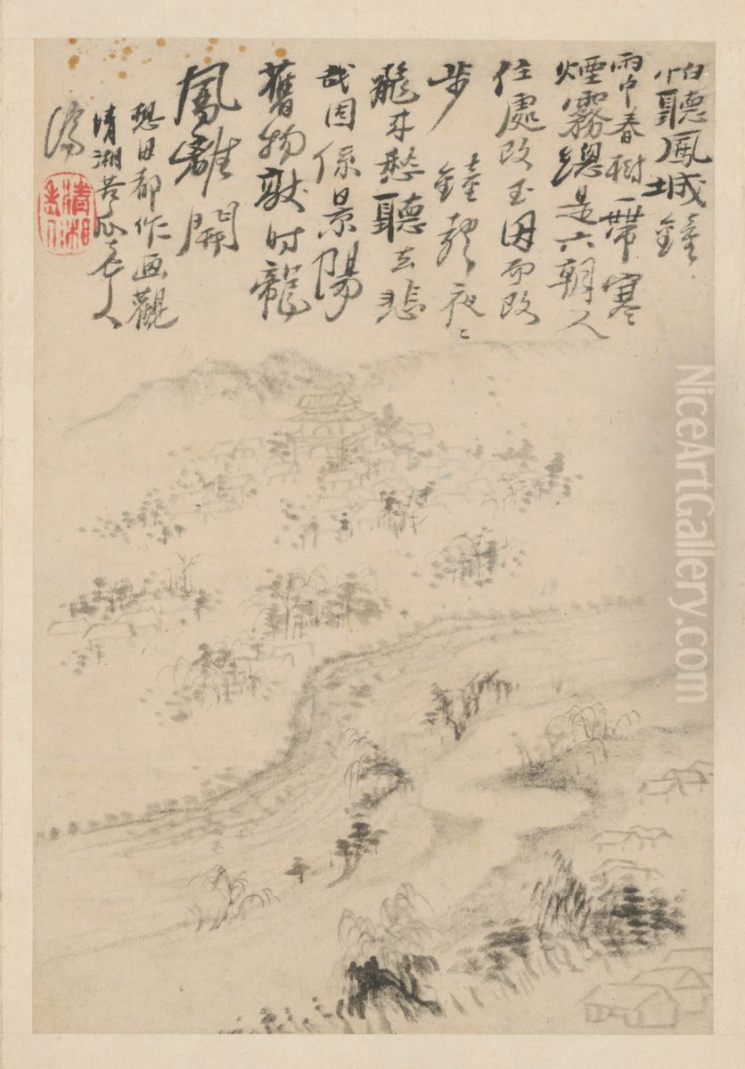 <<yuan ji jin ling shi jing tu ce>> Oil Painting by Shitao Daoji