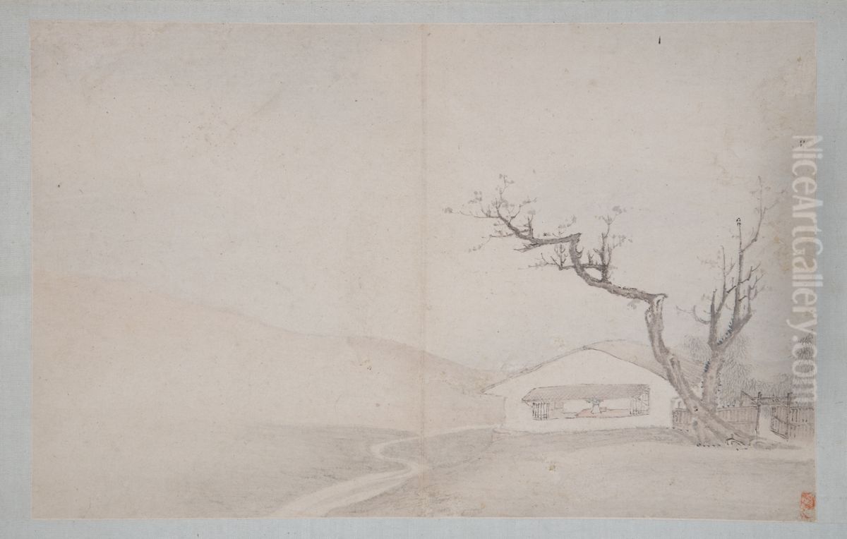 <<wang hui deng jiu jia shan shui ce-wang hui lin xi shu wu ye>> Oil Painting by Wang Hui