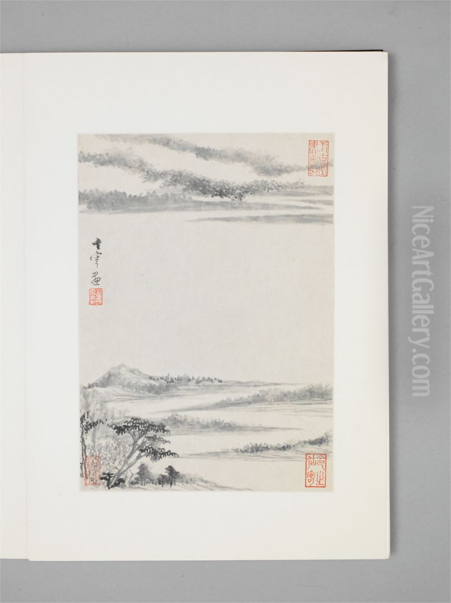 <<dong qi chang shan shui tu ce>> Oil Painting by Dong Qichang