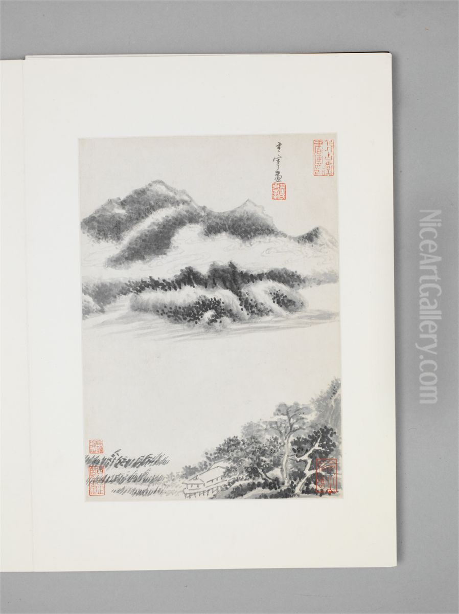 <<dong qi chang shan shui tu ce>> Oil Painting by Dong Qichang