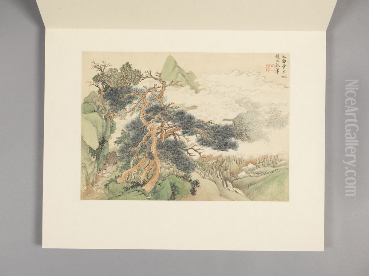 <<wang hui fang gu shan shui ce>> Oil Painting by Wang Hui