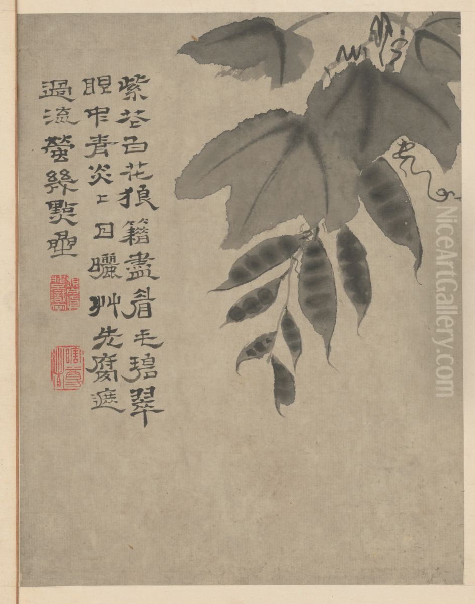 <<yuan ji za hua tu ce>> Oil Painting by Shitao Daoji