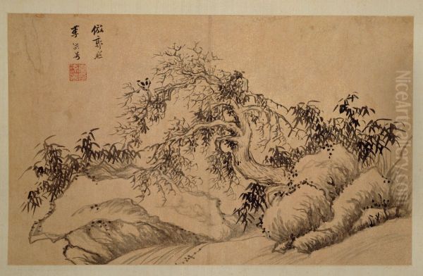 <<li liu fang shan shui tu ce>> Oil Painting by Li Liufang