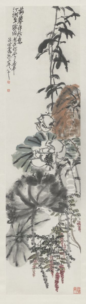 <<wu jun qing he liao tu zhou>> Oil Painting by Wu Chang-shuo