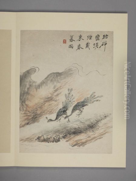 <<hua nie hua niao tu ce>> Oil Painting by Hua Yan