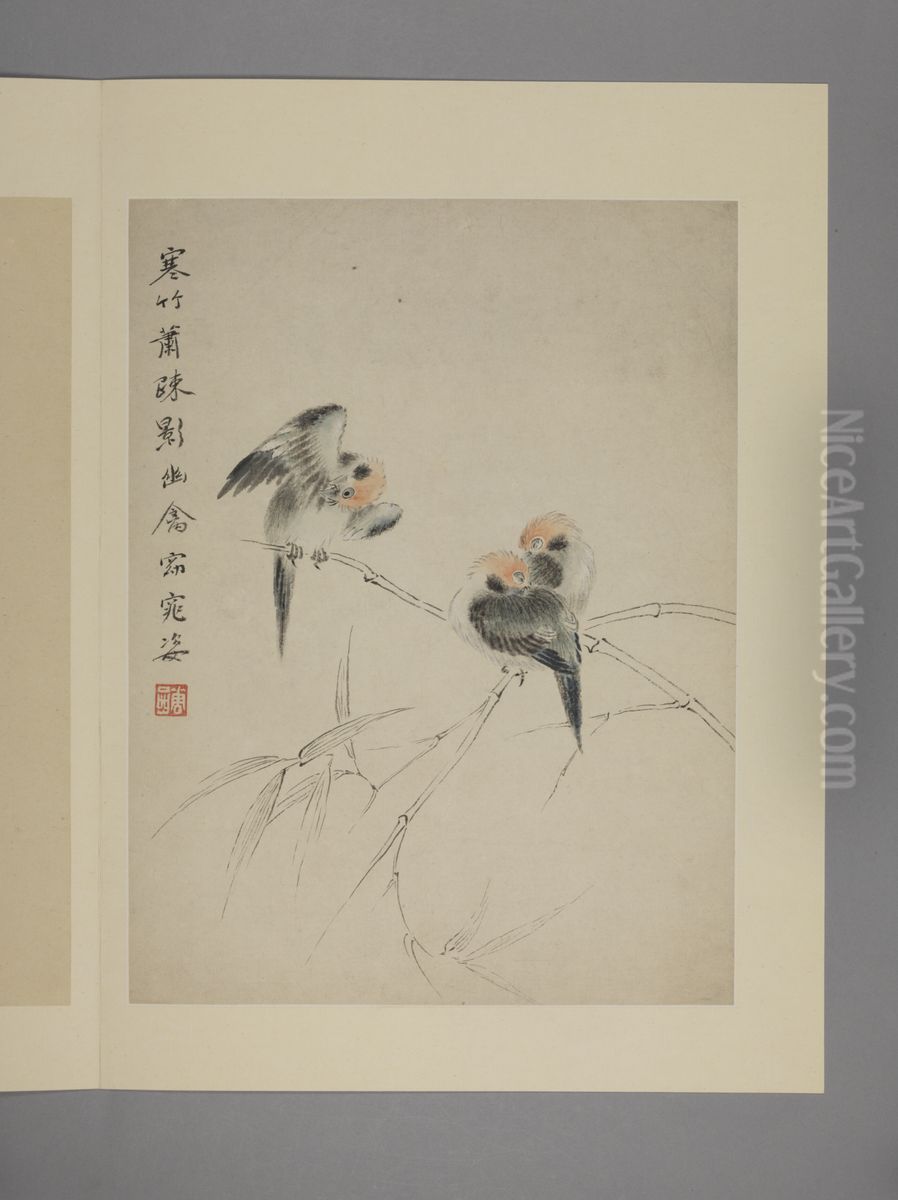 <<hua nie hua niao tu ce>> Oil Painting by Hua Yan