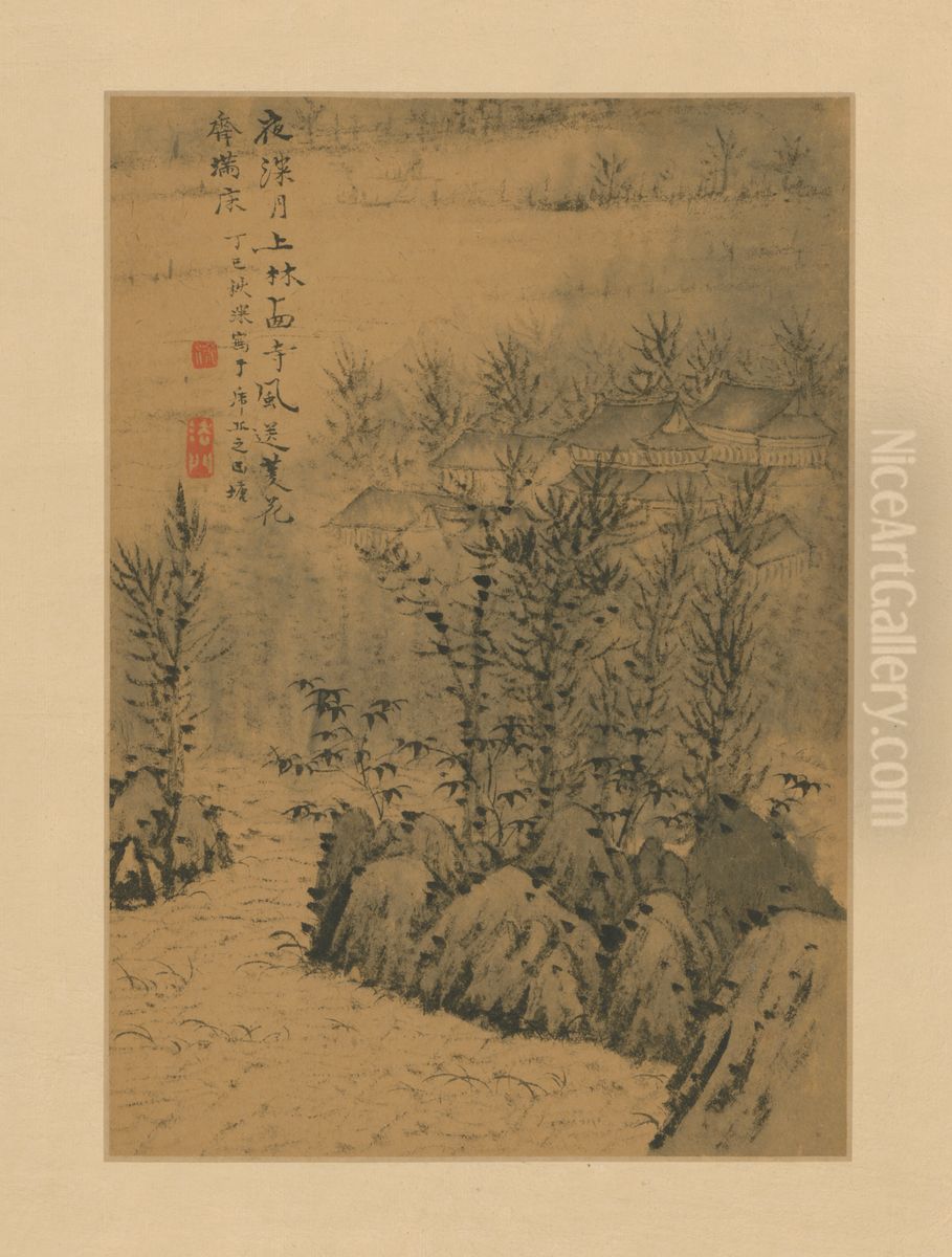 <<shi tao shan shui tu ce>> Oil Painting by Shitao Daoji