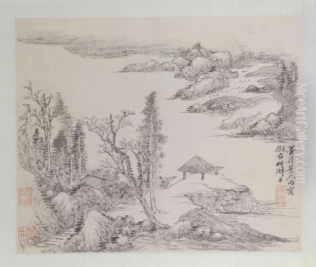 <<wu li shan shui tu ce>> Oil Painting by Wu Li