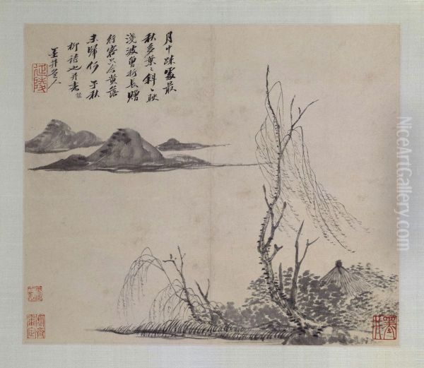 <<wu li shan shui tu ce>> Oil Painting by Wu Li