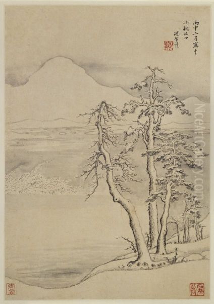 <<xiang sheng mo shan shui hua hui ce>> Oil Painting by Xiang Shengmo