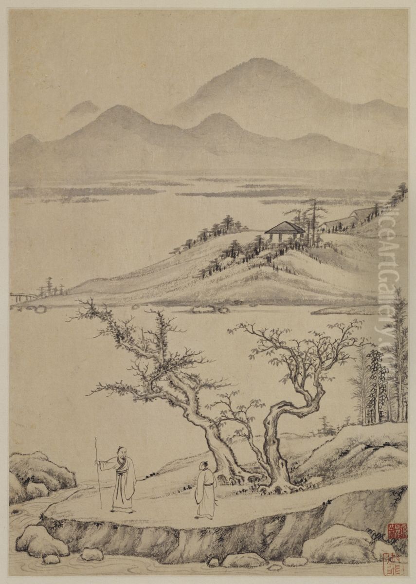 <<xiang sheng mo shan shui hua hui ce>> Oil Painting by Xiang Shengmo