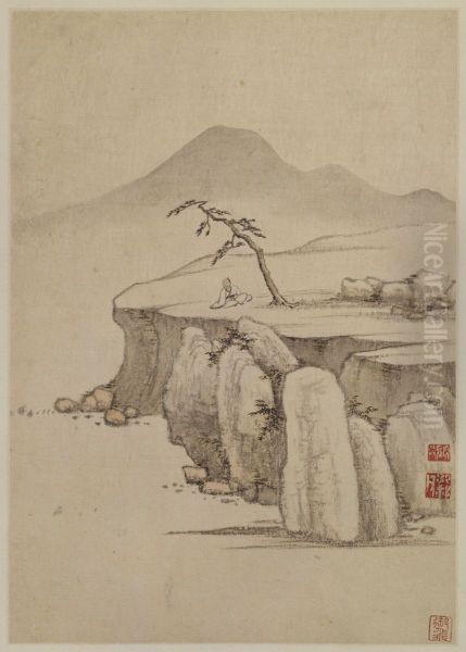 <<xiang sheng mo shan shui hua hui ce>> Oil Painting by Xiang Shengmo