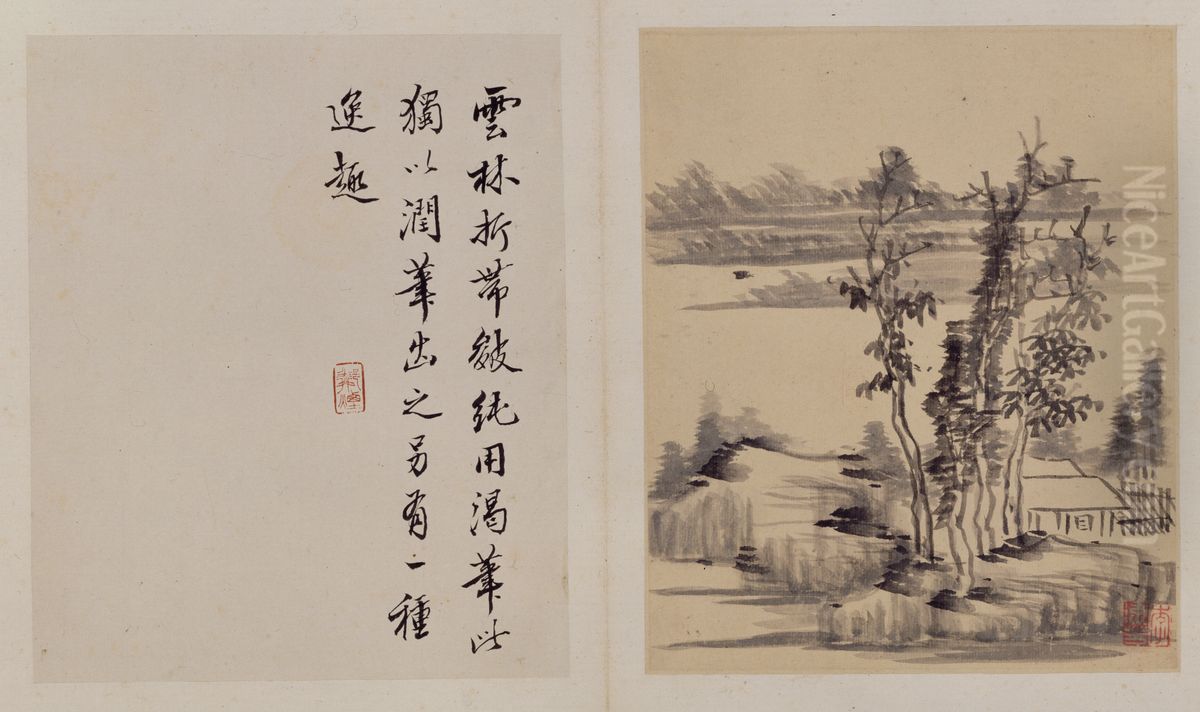 <<li liu fang shan shui ce>> Oil Painting by Li Liufang