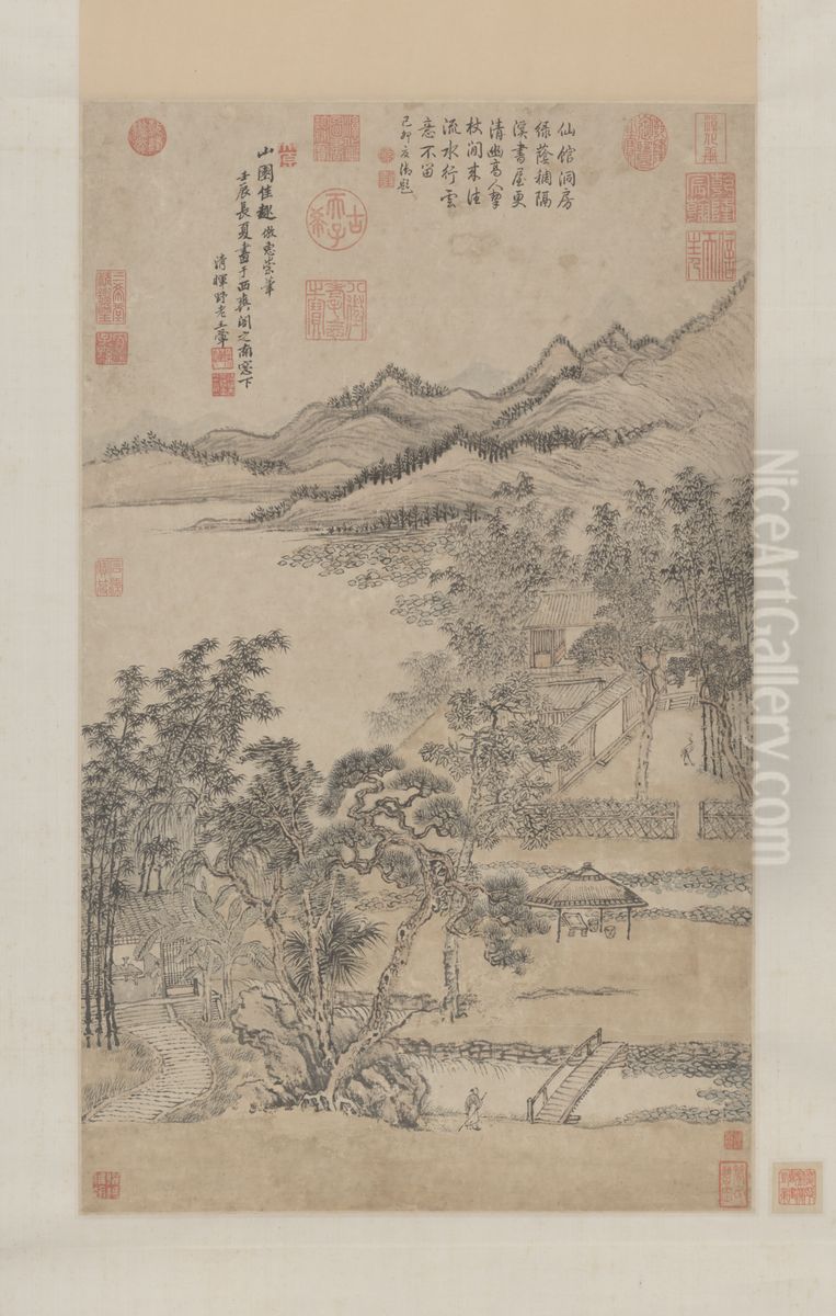 <<wang hui shan yuan jia qu zhou>> Oil Painting by Wang Hui