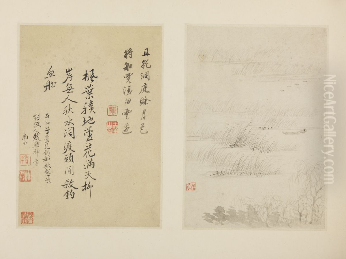 <<wang hui lu hua diao chuan ye>> Oil Painting by Wang Hui