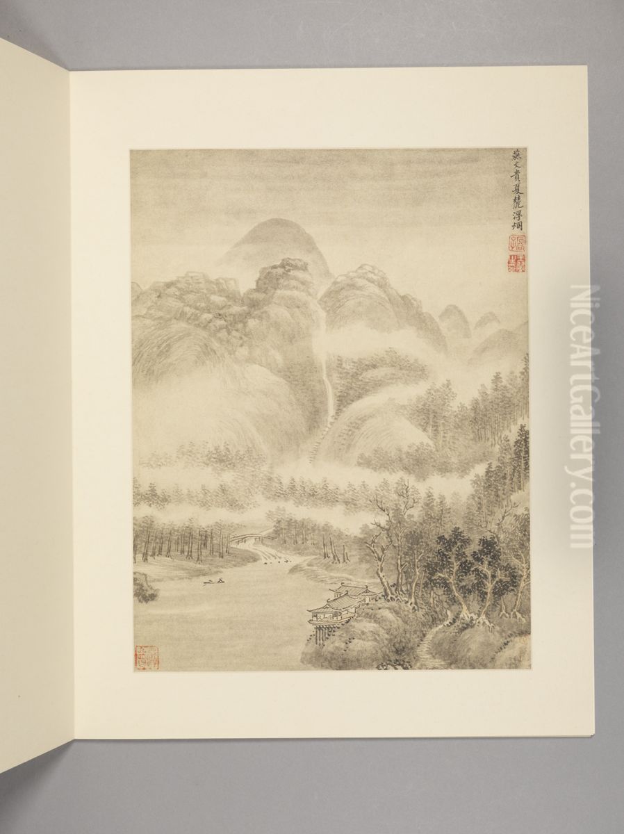 <<wang hui fang gu shan shui ce>> Oil Painting by Wang Hui