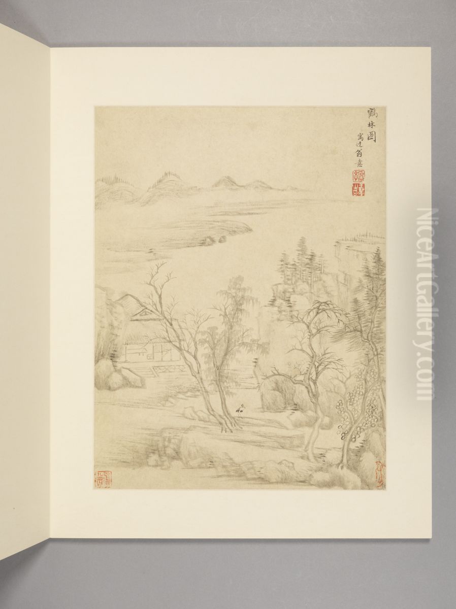 <<wang hui fang gu shan shui ce>> Oil Painting by Wang Hui