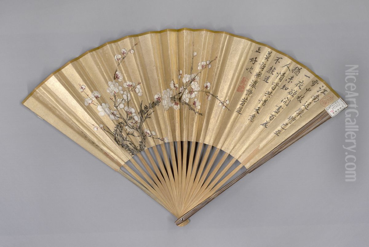 <<jiang ting xi hua mei hua xuan ye shu fan zhou xi hu shi cheng shan>> Oil Painting by Jiang Tingxi