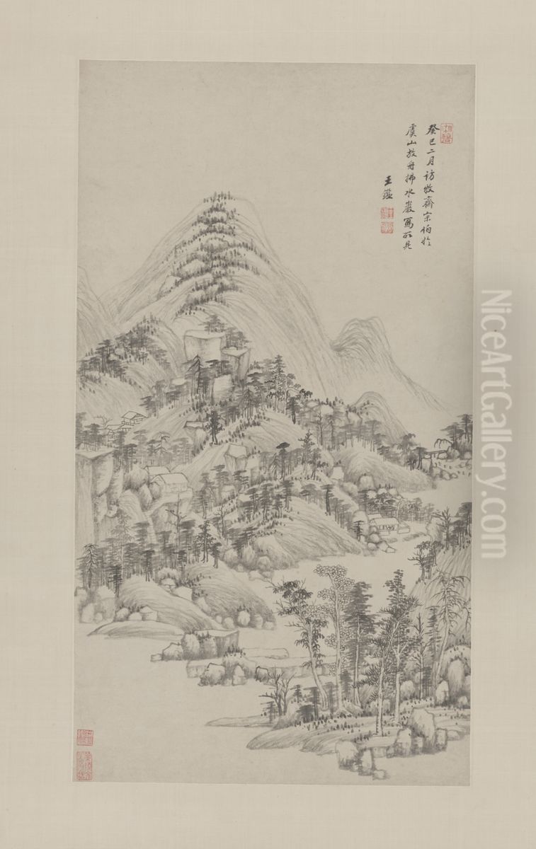 <<wang jian fu shui yan tu zhou>> Oil Painting by Wang Jian