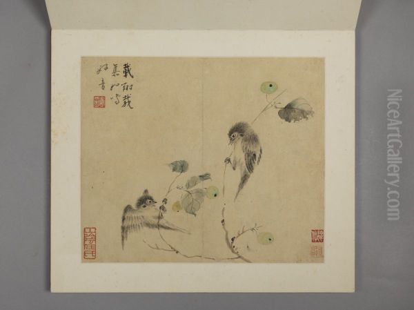 <<hua nie hua niao ce>> Oil Painting by Hua Yan