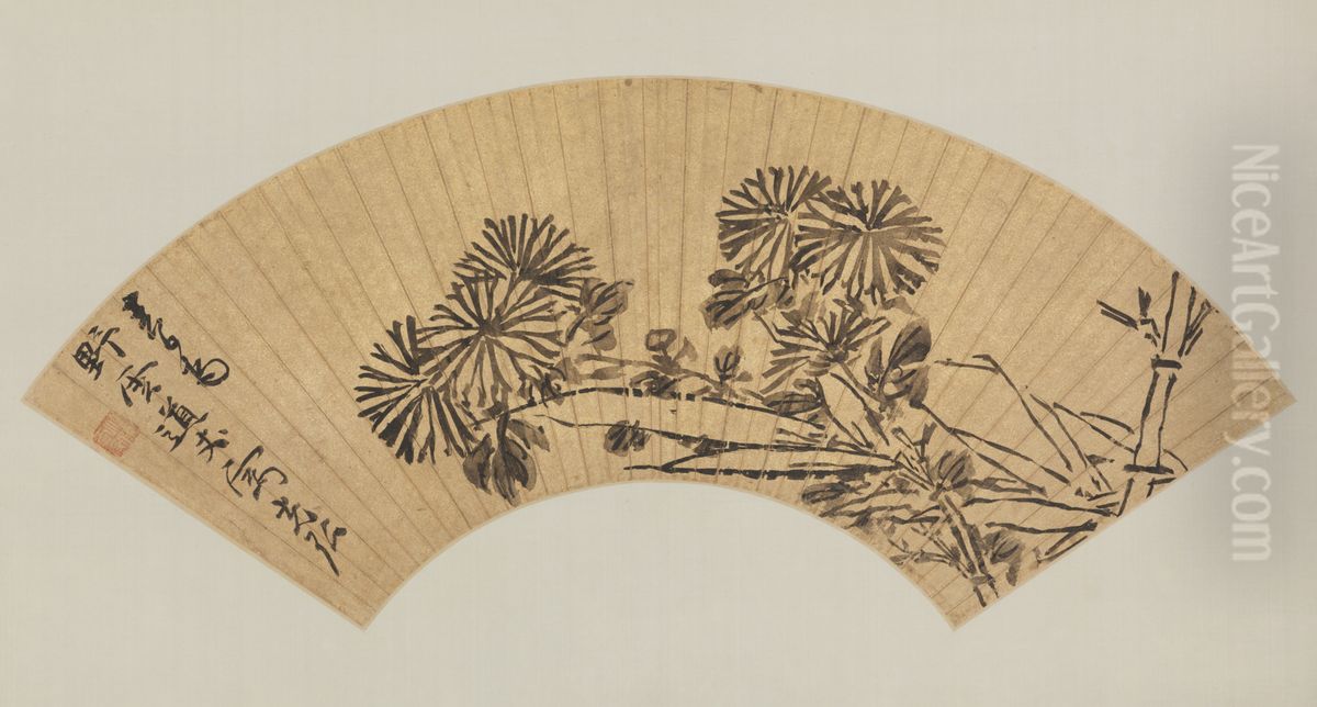 <<sun ke hong mo ju shan ye>> Oil Painting by Sun Kehong