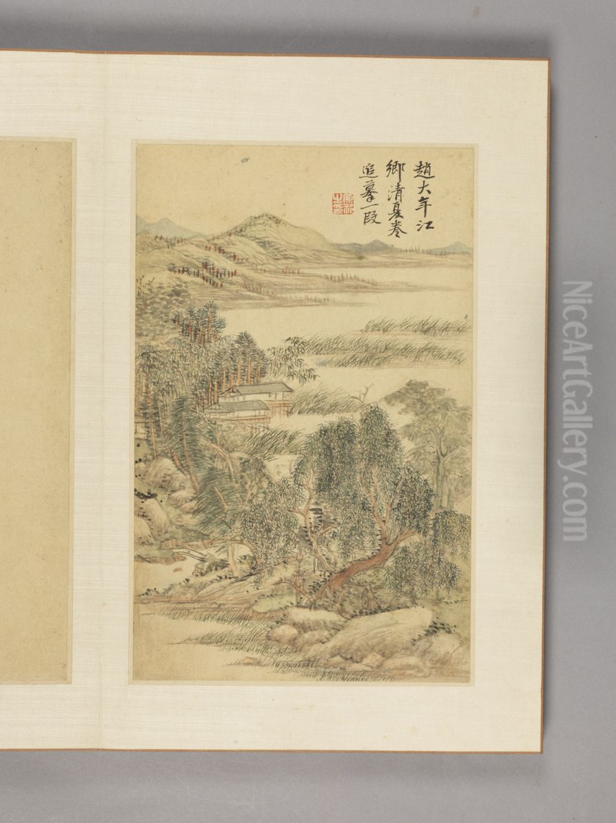 <<wang yuan qi shan shui ce>> Oil Painting by Wang Yuanqi