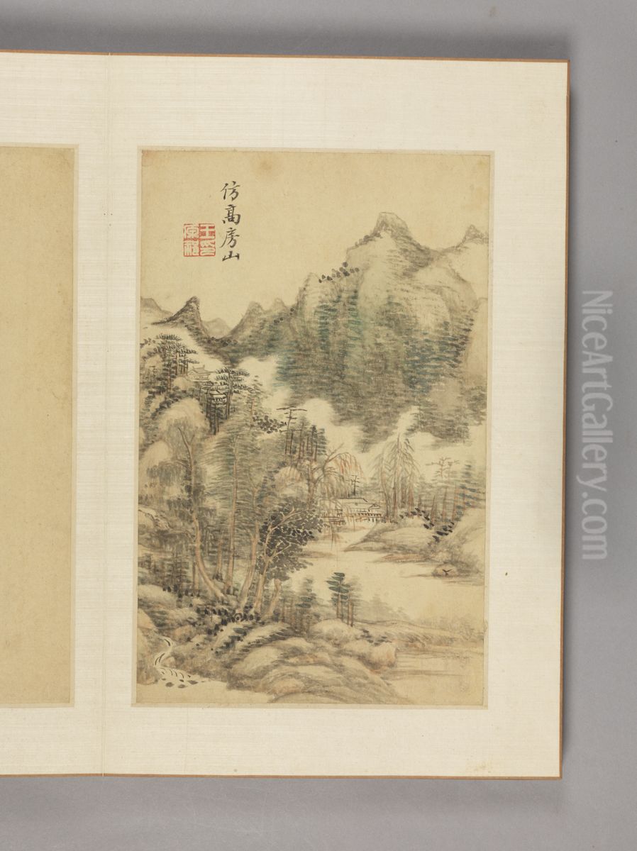 <<wang yuan qi shan shui ce>> Oil Painting by Wang Yuanqi