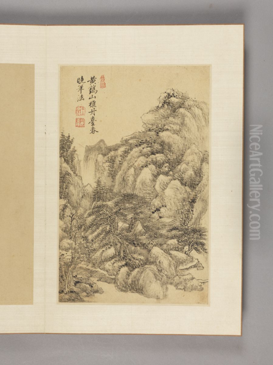 <<wang yuan qi shan shui ce>> Oil Painting by Wang Yuanqi
