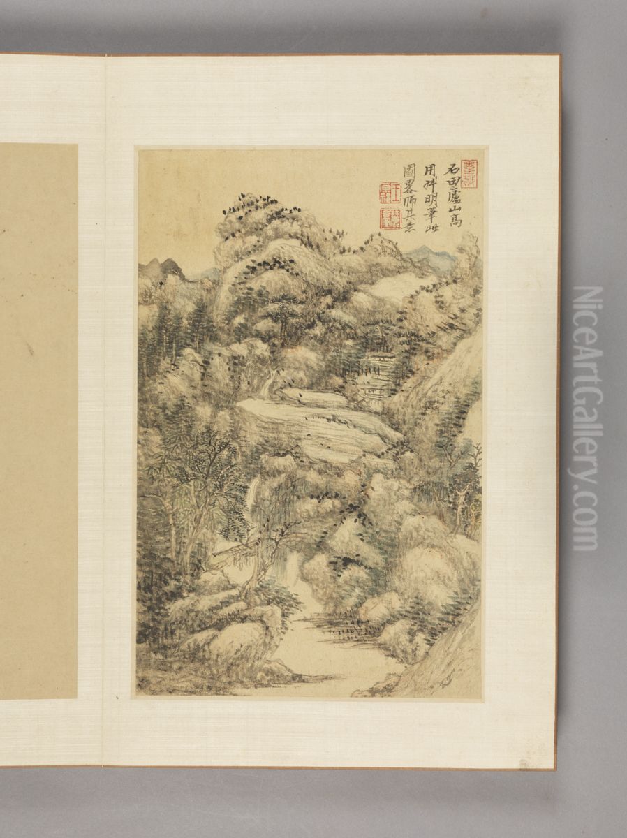 <<wang yuan qi shan shui ce>> Oil Painting by Wang Yuanqi