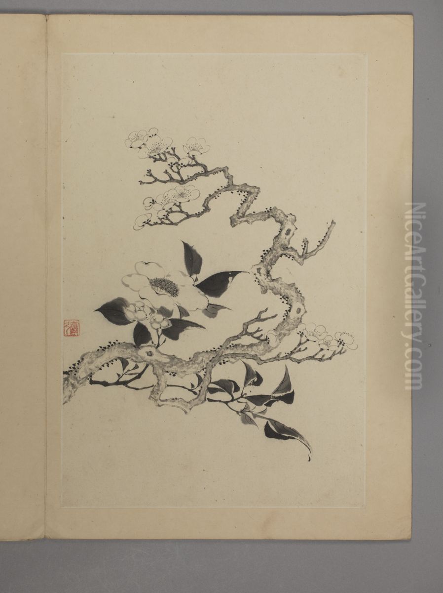 <<shao mi shan shui hua hui ce>> Oil Painting by Shao Mi