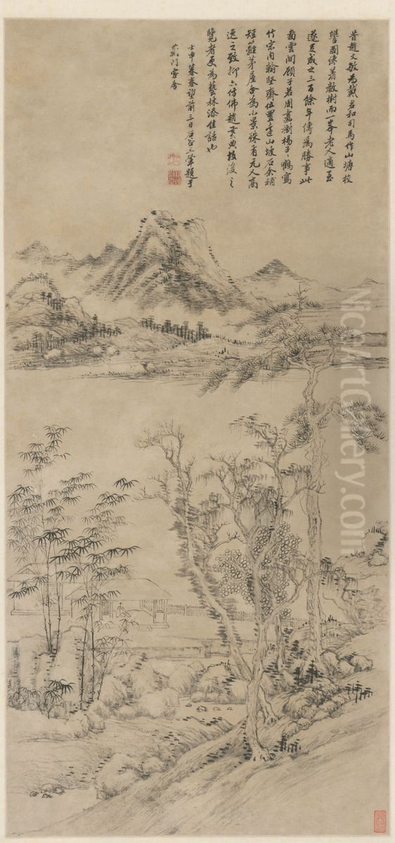 <<wang hui shan tang xiao chou zhou>> Oil Painting by Wang Hui