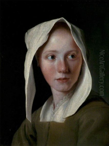 Portrait of a girl. Oil Painting by Michiel Sweerts