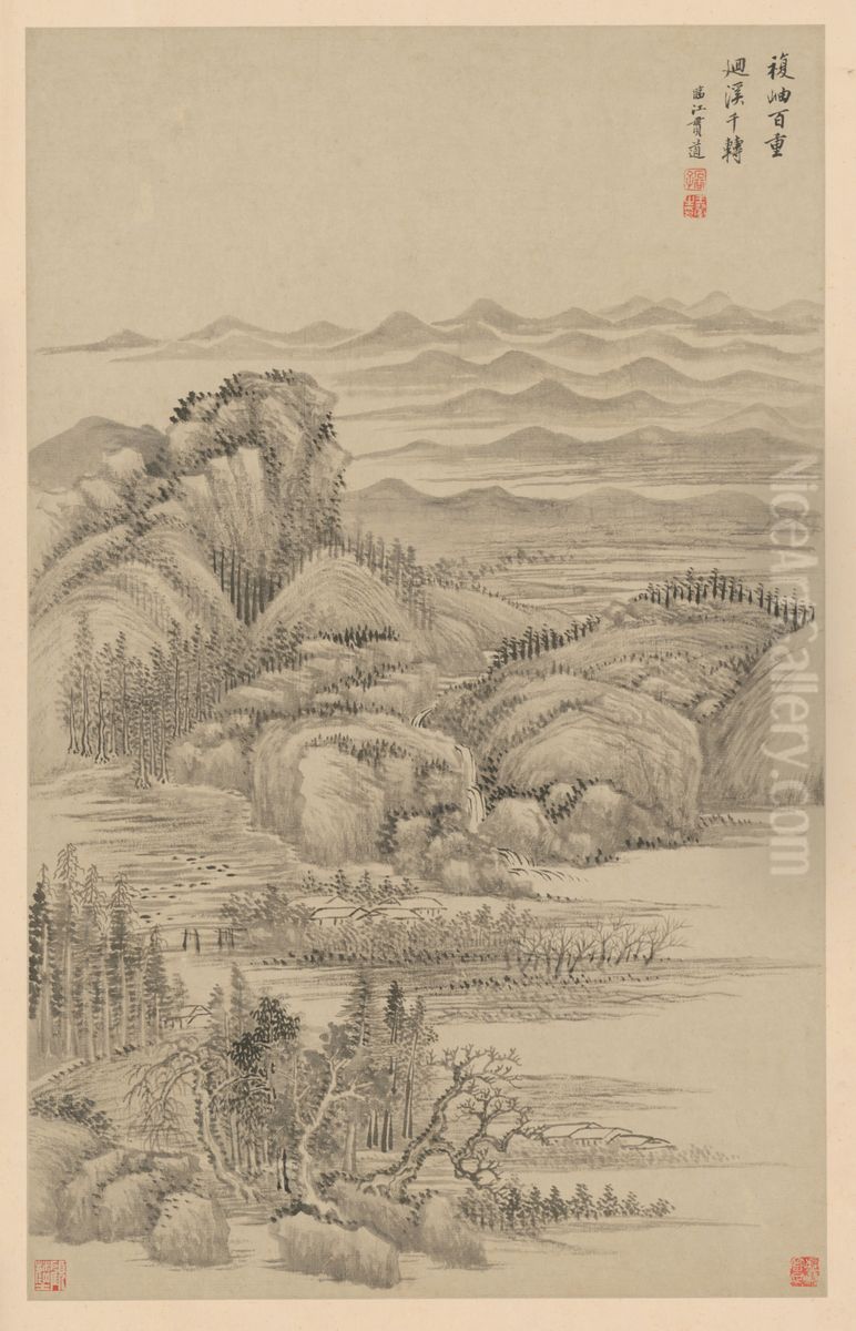 <<wang hui fang gu shan shui ce>> Oil Painting by Wang Hui <<wang hui fang gu shan shui ce>> Oil Painting by Wang Hui