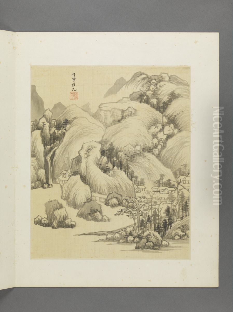 <<wang jian fang gu shan shui ce>> Oil Painting by Wang Jian <<wang jian fang gu shan shui ce>> Oil Painting by Wang Jian