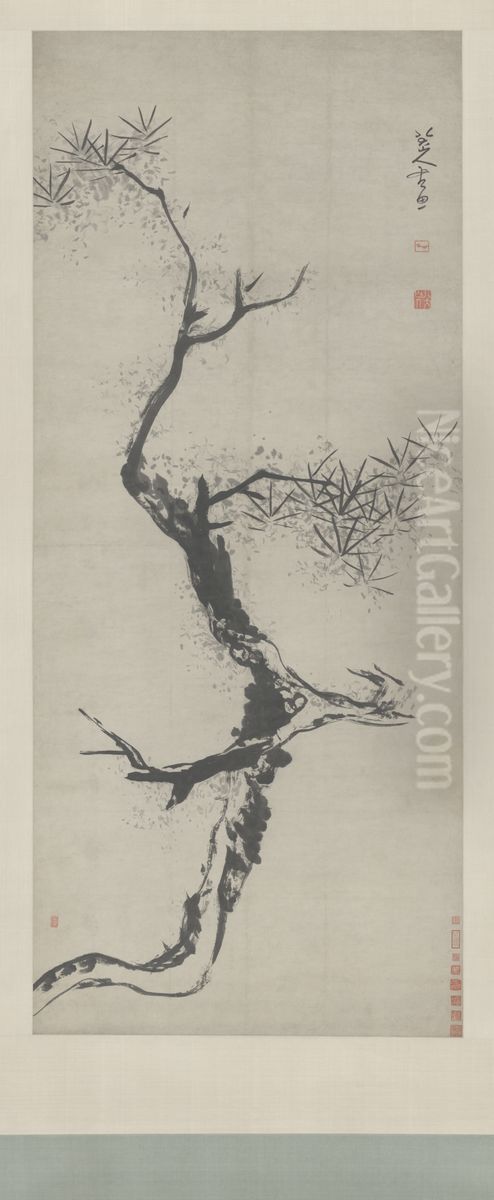 <<zhu da song zhou>> Oil Painting by Bada Shanren