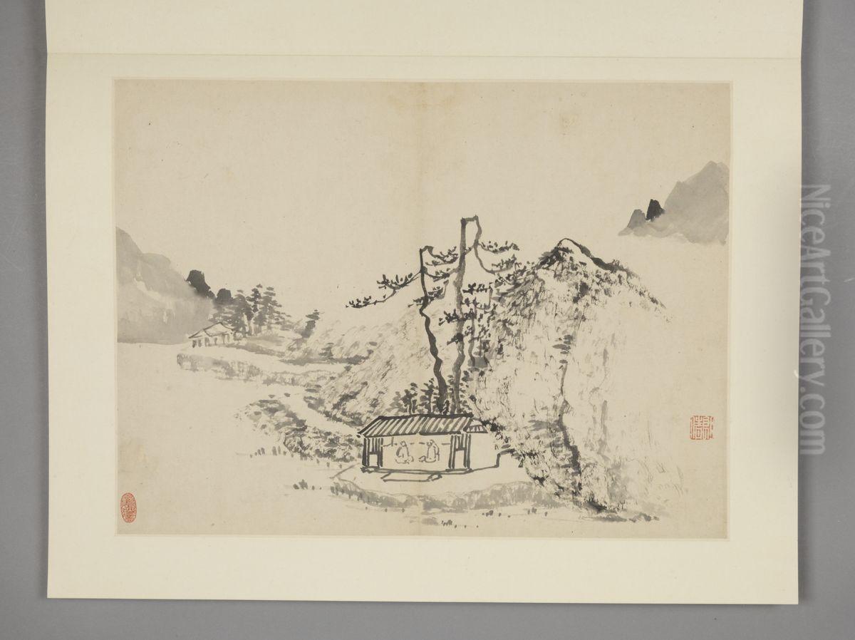 <<chen hao shan shui ce>> Oil Painting by Shen Hao