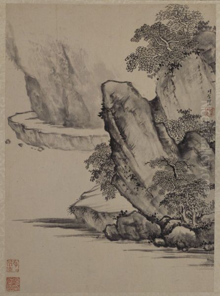 <<xiang sheng mo shan shui hua guo ce>> Oil Painting by Xiang Shengmo