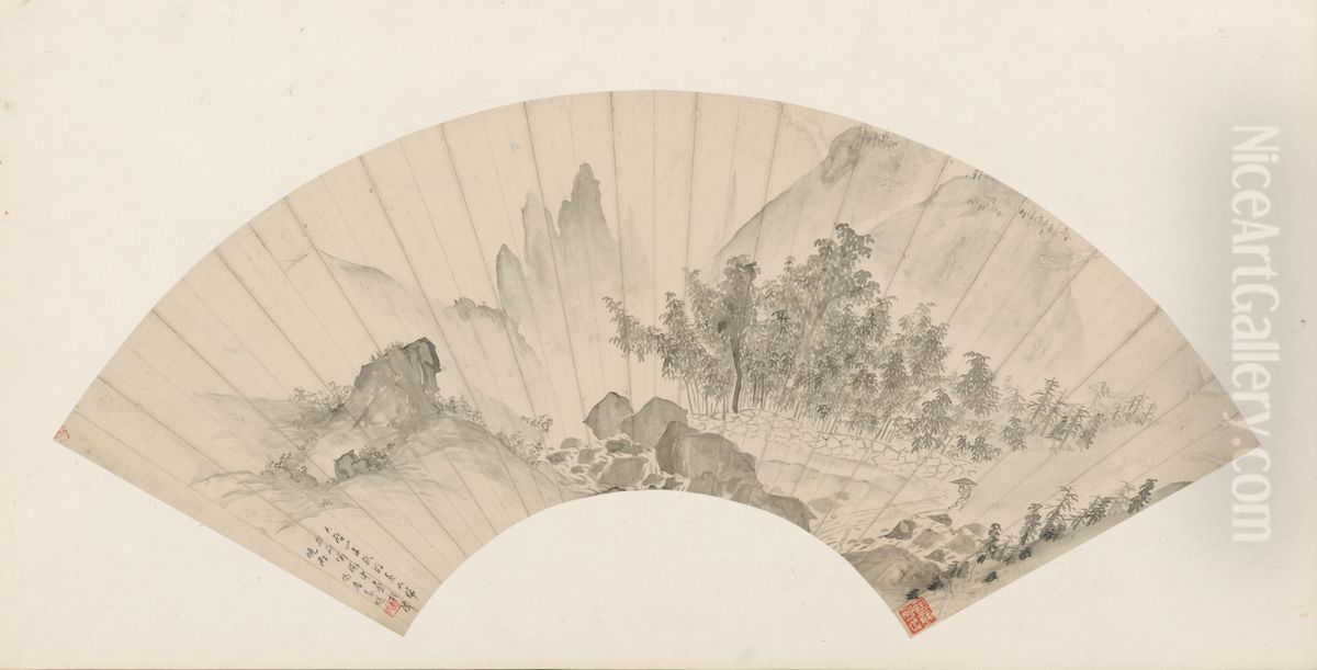 <<cheng jia sui long tan xiao yu shan>> Oil Painting by Cheng Jiasui