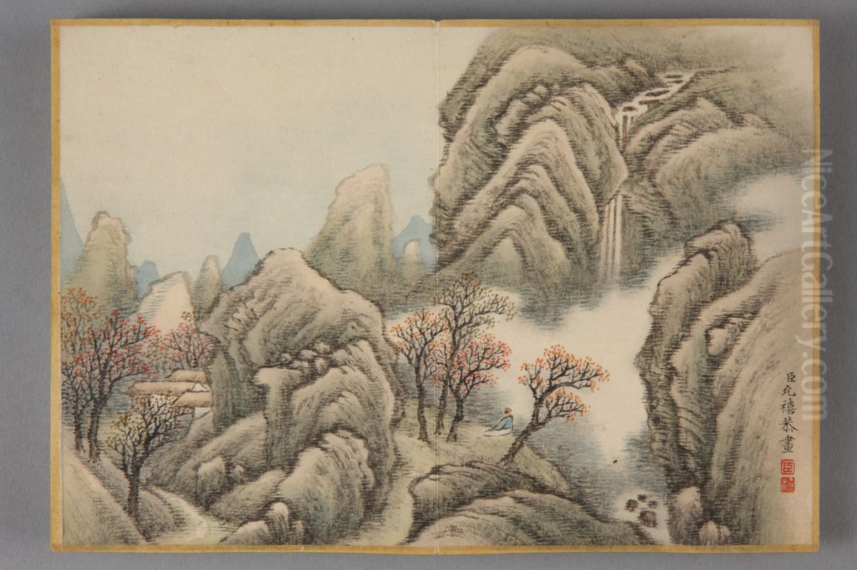 <<yun xi shan shui ce>> Oil Painting by Yunxi