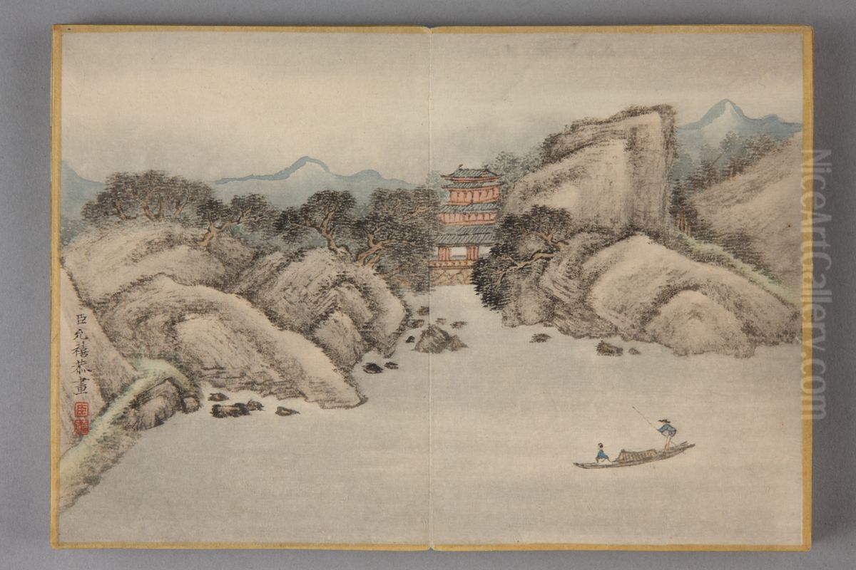 <<yun xi shan shui ce>> Oil Painting by Yunxi