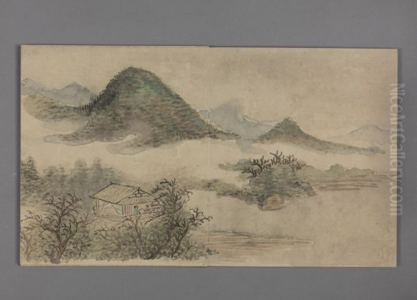 <<dong gao si jing shan shui tu ce>> Oil Painting by Dong Gao