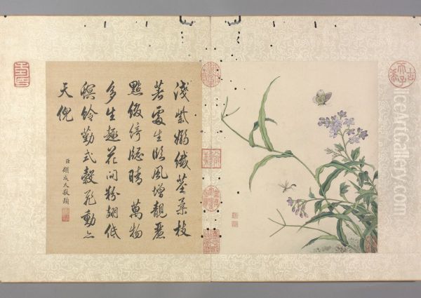 <<jiang ting xi hua hui tu ce>> Oil Painting by Jiang Tingxi